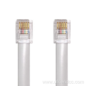 Rj12 To Rj12 6p6c Cable Assembly Flat Awg26